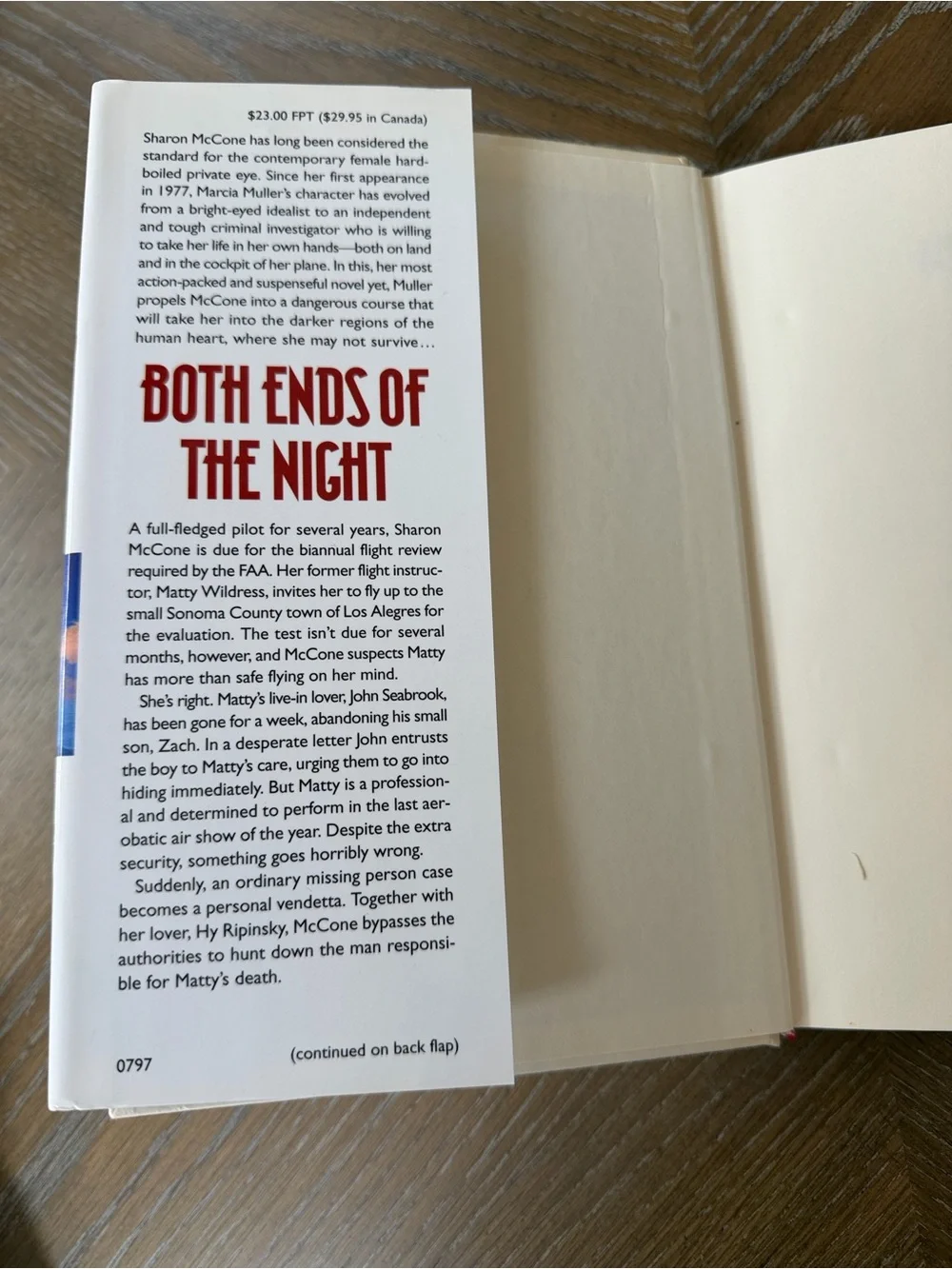 Both ends of the night, Marsha Mueller, hardcover